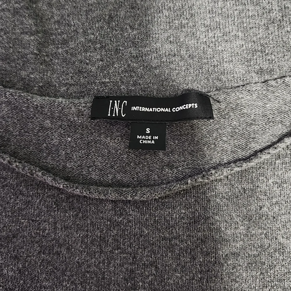 INC International concepts Women's M Tunic Sweater Gray